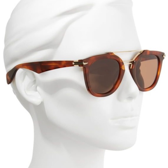 NWOT Rag & Bone 50MM RNB1005/S Square Sunglasses in Brown tortoise OS main image 7